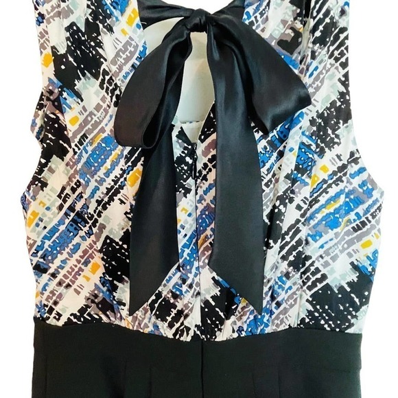 BCBG MAXAZRIA Blue Black Gem Accent Sleeveless Party Dress Women’s Size 0 - Picture 6 of 11